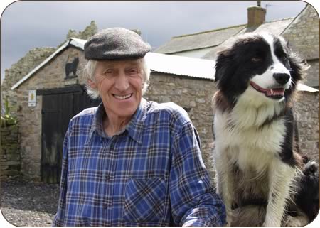 Graham Noble with his sheepdog Floss.