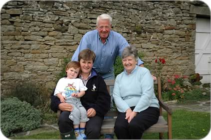 Alex and Doreen Bisset with their daughter Claire and her Claire's sister Sarah's daughter Anna, aged three.