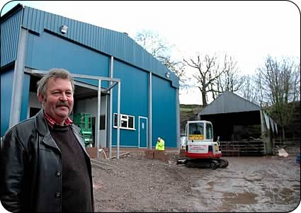 Steve Dunning outside the Junction 38 plant as it nears completion