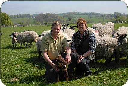 Gordon and Julie Sedgewick and their Kelpie pup Sam