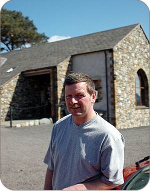 Leigh Stamper outside the tea room and shop at Wellington Farm.