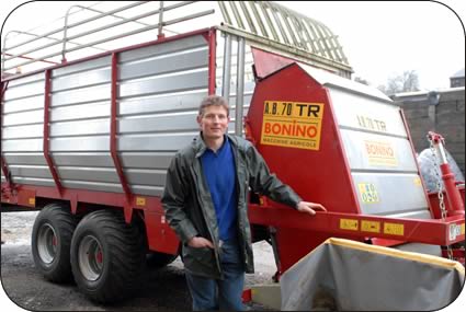 Richard Park with the forage wagon