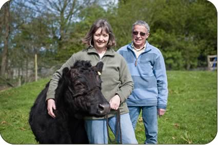 Veronica and Gordon Schofield with Dexters