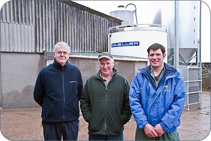 Malcolm Douglas, GD & M Dunglinson manager, and Robin and Richard Bell at Moorland Close