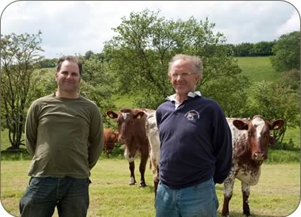 James and his father Henry and a couple of the milking cows